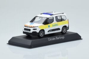 Citroen Berlingo Ambulance SAMU Valge Kollane Norev 1:43 155769 Metall - pilt 2/4