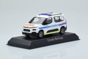 Citroen Berlingo Police Municipale v2 Valge Sinine Norev 1:43 155768 Metall - pilt 2/4