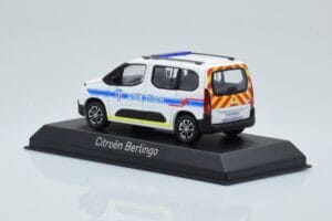 Citroen Berlingo Police Municipale v2 Valge Sinine Norev 1:43 155768 Metall - pilt 3/4