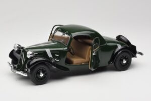 Citroen Traction Avant 11 Coupe Roheline Solido 1:18 8179 Metall - pilt 2/8
