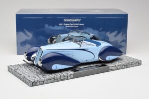 Delahaye Type 135-M Kabriolett Mullin Museum Minichamps 1:18 107116160 Metall - pilt 2/6