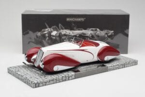 Delahaye Type 135 M Kabriolett Valge Punane Minichamps 1:18 107116161 Vaik - pilt 6/6