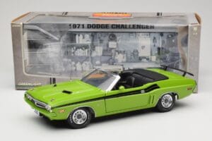Dodge Challenger Kabriolett Roheline Greenlight 1:18 12803-06G Metall - pilt 8/8