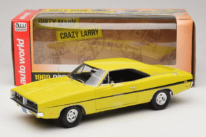 Dodge Charger R/T Kollane Dirty Mary Crazy Larry Auto World 1:18 AWSS101/06 Metall - pilt 8/8