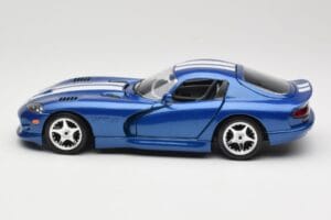 Dodge Viper GTS SR II Sinine Valgete Triipudega Bburago 1:18 3330 Metall - pilt 4/8