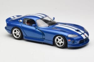 Dodge Viper GTS SR II Sinine Valgete Triipudega Bburago 1:18 3330 Metall - pilt 6/8