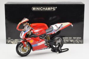 Ducati 998R WSB #1 T. Bayliss Ducati Infostrada 2002 Minichamps 1:12 122021201 Metall - pilt 6/6