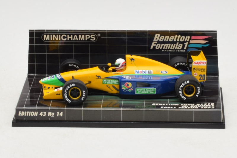 Benetton B191B Ford #20 M. Brundle Early Season F1 1992 Minichamps 1:43 400920120 Metall