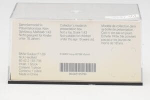 BMW Sauber F1.09 #6 N. Heidfeld F1 2009 v2 Minichamps 1:43 80422155795 Metall - pilt 4/5