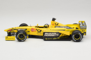 Jordan EJ10 H-H. Frentzen F1 Launch Edition 2000 Hot Wheels 1:18 29160 Metall - pilt 3/6