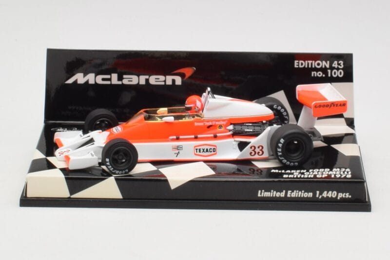 McLaren Ford M26 B. Giacomelli British GP 1978 Minichamps 1:43 530784333 Metall