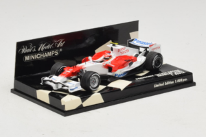 Toyota T. Glock Panasonic Toyota Racing Showcar F1 2008 Minichamps 1:43 400080082 Metall - pilt 2/5