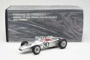 Porsche 804 #30 D. Gurney French Grand Prix 1962 AUTOart 1:18 86271 Metall - pilt 6/6