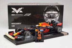 Red Bull RB16 #33 M. Verstappen Abu Dhabi GP Winner 2020 Minichamps 1:18 113201733 Metall - pilt 6/6