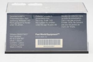 Williams FW27 BMW #16 N. Heidfeld F1 2005 Minichamps 1:43 80420404067 Metall - pilt 4/5