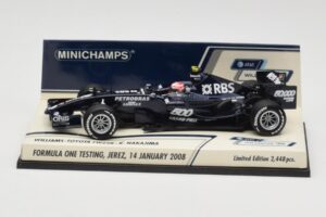 Williams Toyota FW29B K. Nakajima Jerez Test 14 Jaanuar 2008 Minichamps 1:43 400080108 Metall