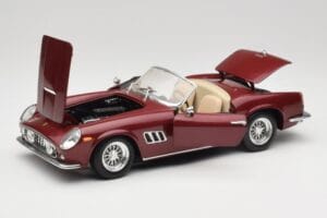 Ferrari 250 GT California Spider LWB Tumepunane Hot Wheels 1:18 25727 Metall - pilt 2/8