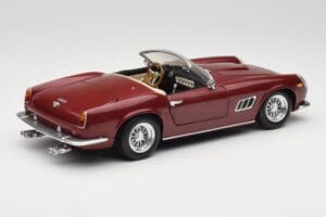 Ferrari 250 GT California Spider LWB Tumepunane Hot Wheels 1:18 25727 Metall - pilt 3/8