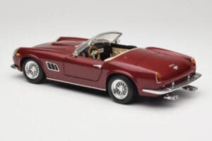 Ferrari 250 GT California Spider LWB Tumepunane Hot Wheels 1:18 25727 Metall - pilt 7/8