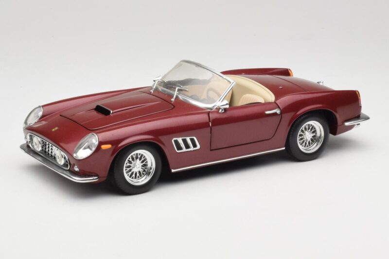 Ferrari 250 GT California Spider LWB Tumepunane Hot Wheels 1:18 25727 Metall