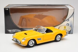 Ferrari 250 GT California Spider Kollane Hot Wheels 1:18 23905 Metall - pilt 8/8