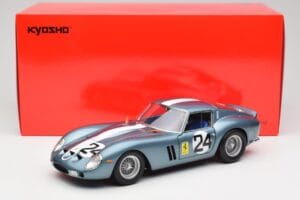 Ferrari 250 GTO #24 P. Rodriguez 12 Hours of Sebring GT3.0 Winner 1962 Kyosho 1:18 08438D Metall - pilt 8/8