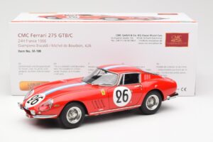Ferrari 275 GTB Competizione #26 G. Biscaldi / A. de Bourbon Team Hugus 24 Hours of Le Mans 1966 CMC 1:18 M-199 Metall - pilt 6/6