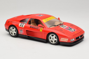 Ferrari 348 TB #32 Pirelli Punane 1989 Bburago 1:18 3039-P1 Metall - pilt 6/8