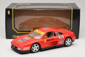 Ferrari 348 TB #32 Pirelli Punane 1989 Bburago 1:18 3039-P1 Metall - pilt 8/8