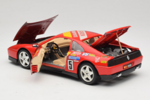 Ferrari 348 TB #5 Monroe Punane 1989 Bburago 1:18 3039-M1 Metall - pilt 5/8