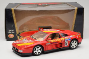 Ferrari 348 TB #5 Monroe Punane 1989 Bburago 1:18 3039-M1 Metall - pilt 8/8