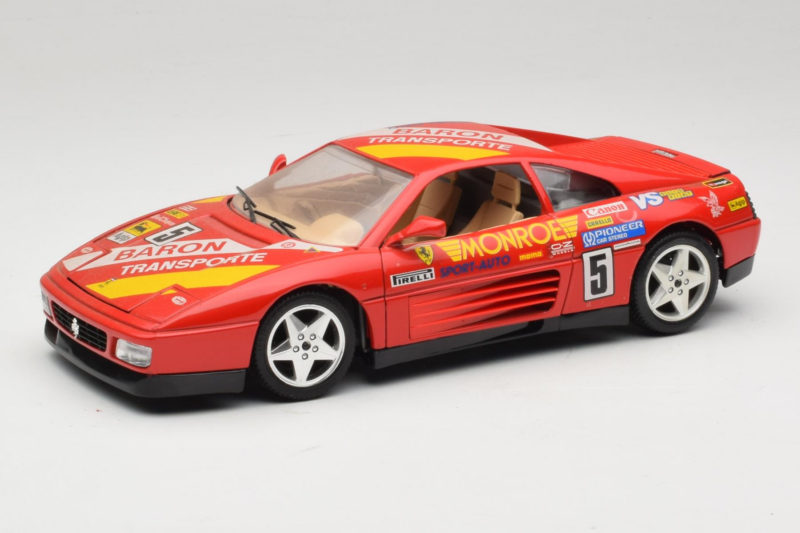 Ferrari 348 TB #5 Monroe Punane 1989 Bburago 1:18 3039-M1 Metall