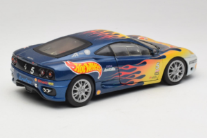 Ferrari 360 Modena Challenge #5 Hot Wheels Purple Fire Livery 1999 Bburago 1:18 29619 Metall - pilt 3/8