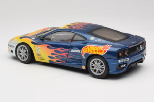 Ferrari 360 Modena Challenge #5 Hot Wheels Purple Fire Livery 1999 Bburago 1:18 29619 Metall - pilt 7/8