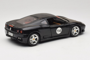 Ferrari 360 Modena #14 Must Piiratud Väljaanne Bburago 1:18 3368-B1 Metall - pilt 3/8