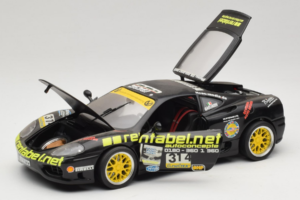 Ferrari 360 Modena Rentabel #314 Gagliardi Must Bburago 1:18 3378-B1 Metall - pilt 2/8