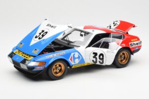 Ferrari 365 GTB/4 #39 J-C. Andruet / Lena 24 Hours of Le Mans 1972 Kyosho 1:18 08164E Metall - pilt 2/8