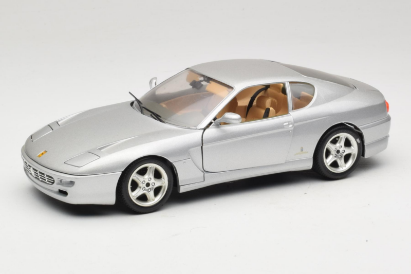 Ferrari 456 GT Hõbe Bburago 1:18 3336-S1 Metall
