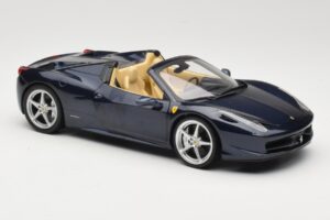 Ferrari 458 Italia Spider Dark Blue Metallic Hot Wheels 1:18 X5529 Metall - pilt 6/8