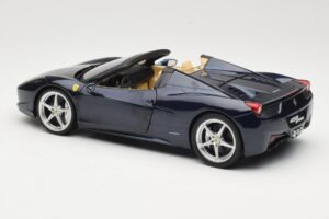 Ferrari 458 Italia Spider Dark Blue Metallic Hot Wheels 1:18 X5529 Metall - pilt 7/8