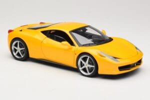 Ferrari 458 Italia Kollane Hot Wheels 1:18 P9894 Metall - pilt 6/8