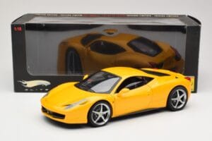 Ferrari 458 Italia Kollane Hot Wheels 1:18 P9894 Metall - pilt 8/8