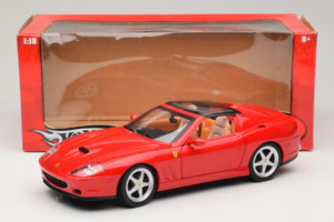 Ferrari 575M Superamerica Punane Hot Wheels 1:18 J2858 Metall - pilt 8/8