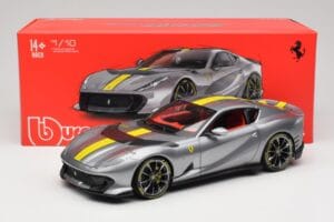 Ferrari 812 Competizione Grigio Coburn Bburago 1:18 18-01647 Metall - pilt 8/8