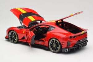Ferrari 812 Competizione Rosso Corsa Kollaste Triipudega Bburago 1:18 18-16915 Metall - pilt 5/8