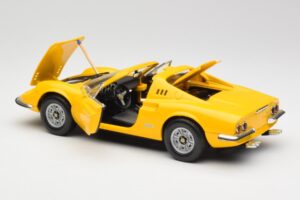 Ferrari Dino 246 GTS Kollane Hot Wheels 1:18 23920 Metall - pilt 5/8