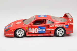 Ferrari F40 #40 J-P. Jabouille / O. Grouillard Art Sports 1987 Bburago 1:18 3332-A1 Metall - pilt 4/8