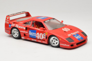 Ferrari F40 #40 J-P. Jabouille / O. Grouillard Art Sports 1987 Bburago 1:18 3332-A1 Metall - pilt 6/8