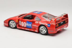 Ferrari F40 #40 J-P. Jabouille / O. Grouillard Art Sports 1987 Bburago 1:18 3332-A1 Metall - pilt 7/8