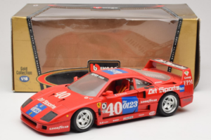 Ferrari F40 #40 J-P. Jabouille / O. Grouillard Art Sports 1987 Bburago 1:18 3332-A1 Metall - pilt 8/8
